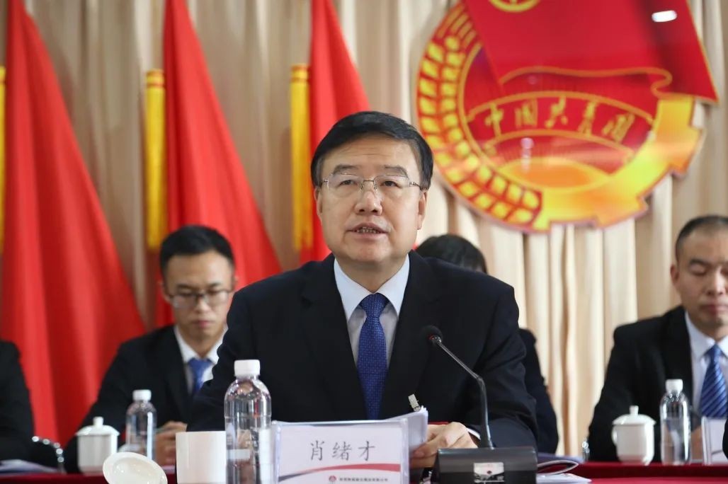 公司党委书记,董事长肖绪才出席会议并讲话